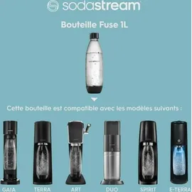 Sodastream Flasche Kunststoff 1 L Fuse DWS Metal