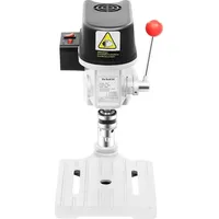 Mini Tischbohrmaschine - Säulenbohrmaschine 5158A - 340W 220V - 3 Geschwindigkeiten bis 16000 U/min - Bohrtiefe 25 mm - für Holz und Metall - sil...