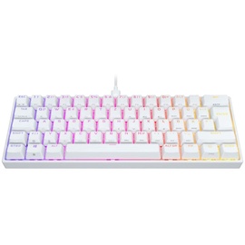 Corsair K65 RGB MINI 60% Mechanische Gaming-Tastatur (Anpassbare RGB-Beleuchtung einzelner , CHERRY MX SPEED-Tasten, PBT-Double-Shot-Tastenkappen, AXON-Technologie) QWERTZ, Weiß