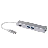 Equip 133480 3-in-1-USB-C-Multifunktions-Adapter, HDMI , USB 3.0, TF/Micro SD