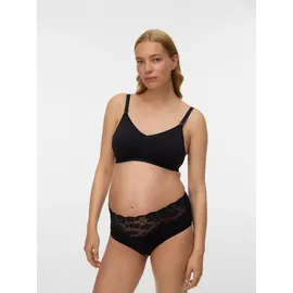 MAMA LICIOUS Bustier "MLILJA FEED ME BRA NF 2-P A. NOOS", Damen, Gr. M, N-Gr, schwarz pack:schwarz, Jersey, Obermaterial: 73% Nylon, 20% Polyamid, 7% Elasthan, unifarben, normal, BHs Bustier, mit abnehmbarem Träger