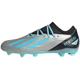 Adidas Unisex X Crazylight Messi.3 Fußballschuhe (Fester Untergrund), Silver met./Bliss Blue/core Black, 45 1/3 EU