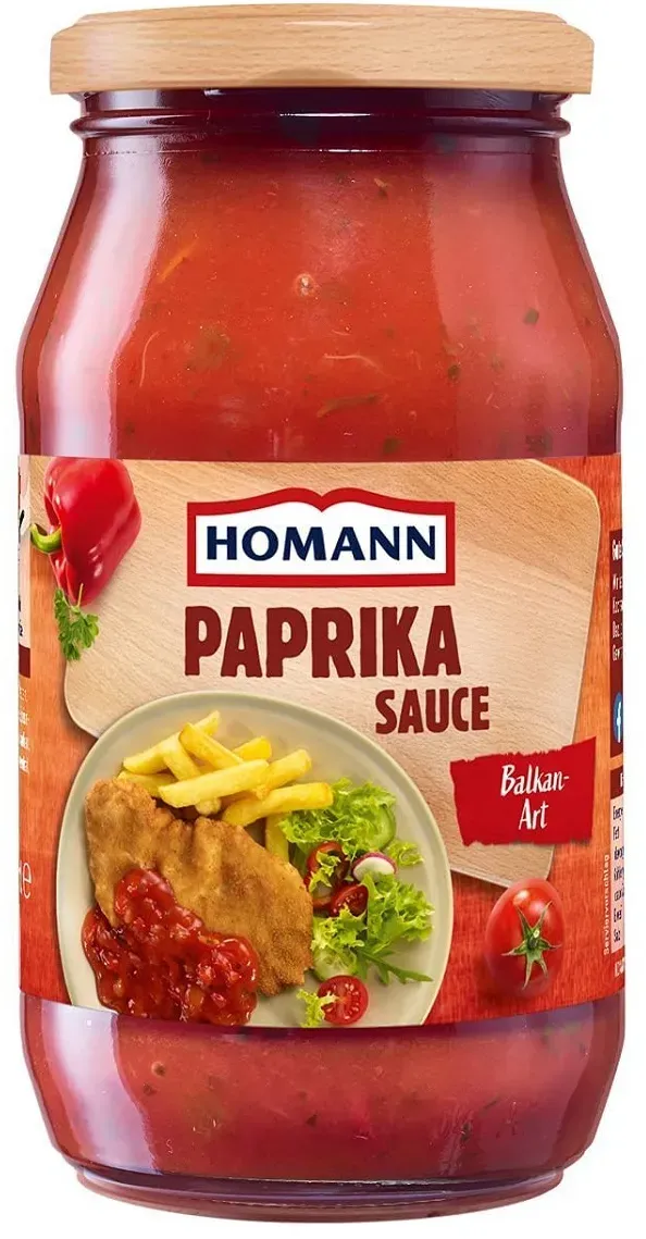 Homann Paprika Sauce nach Balkan Art mit Tomaten und Paprika 400ml