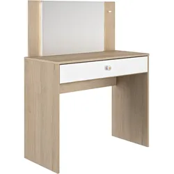 Schminktisch GAMI "MAKE UP", braun (kastanie natur nachbildung, kastanie natur nachbildung, kastanie natur nachbildung), B:94cm H:121cm T:44cm, Tische, Eleganter und praktischer Schminktisch mit einem Schubfach