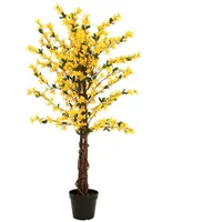 Europalms Forsythienbaum mit 3 Stämmen, gelb, 120cm