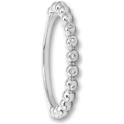 Diamantring ONE ELEMENT "0.04 ct Diamant Brillant Ring aus 585 Weißgold" Gr. 58, silber, Fingerringe, Damen, 58,mit Diamant, Weißgold 585-Diamanten, Weißgold 585, Diamanten, Damen Gold Schmuck