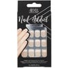 Nail Addict – Classic French | 24 künstliche Nägel mit Kleber & Feile für schöne Fingernägel zum Aufkleben | Press On Nails, Klebenagel Set mit kurzen Tips, Fake Nails