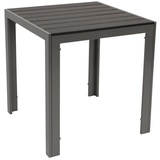 DEGAMO Tisch SORANO 70x70cm, Alu + Kunstholz grau