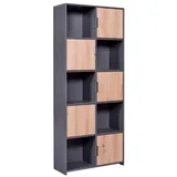 Interlink Pepeto 5T Standregal 77 x 30 x 185 cm Anthrazit