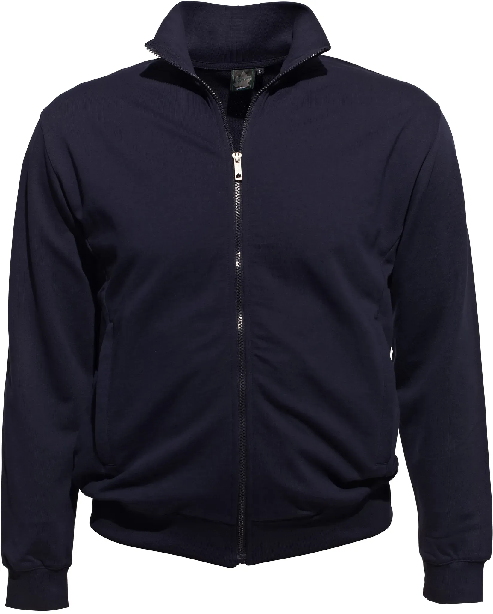 Sweatjacke AHORN SPORTSWEAR, Herren, Gr. 8XL, blau (dunkelblau), 100% Baumwolle, bestickt, unifarben, normal, hoch geschlossener Ausschnitt, Sweatjacken Sweatjacke, in sportlichem Design