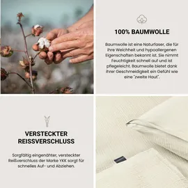 SCHIESSER Bettwäscheset Molly - Musselin - 2-teilig - 135 x 200 cm - Offwhite