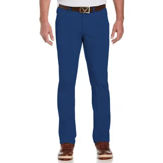 Callaway Herren EverPlay 5-Pocket-Golfhose mit Komfortbund, bügelfreies Stretchgewebe, feuchtigkeitsableitend, nach unten konisch verjüngt (Hose), Deep Navy Htr, 40W / 34L