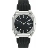 adidas Uni Uhr CITY TECH THIN Silikon schwarz AOFH24002 - Schwarz