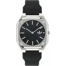 adidas Uni Uhr CITY TECH THIN Silikon schwarz AOFH24002 - Schwarz