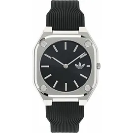 adidas Uni Uhr CITY TECH THIN Silikon schwarz AOFH24002 - Schwarz