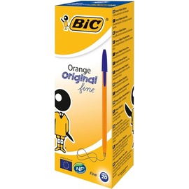 BIC Orange Original fine 0.35mm Kugelschreiber blau/orange, 20er-Pack (1199110111)