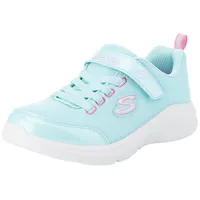 Skechers Girls Sneaker, Aqua Sparkle Mesh/Pink Trim, 36 EU