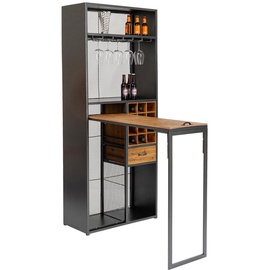 Kare DESIGN Barregal 85096 Vinoteca Metall Schwarz, Braun Schwarz /