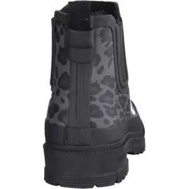 Verbenas Lua Mate Animal - Damen Chelsea Boots - Black-Leo-Black, Größe:37 EU - 37