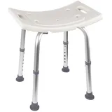 Ez2care Duschhocker, Höhenverstellbar Duschstuhl, rutschfest Badhocker, Duschsitz belastbar bis 136kg, Stabil Badewannensitz, Aluminium Stuhl für Dusche (32,5 bis 45,7 cm)