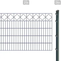 Arvotec Doppelstabmattenzaun »EXCLUSIVE 100 zum Einbetonieren "Karo" mit Zierleiste«, Zaunhöhe 100 cm, Zaunlänge 2 - 60 m 74334935-0 anthrazit H/L: 100 cm x 50 m