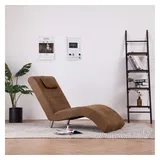 vidaXL Chaiselongue Liegesofa mit Kissen braun