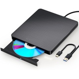 aelrsoch Externes Blu-ray Laufwerk DVD/BD Player Lesen/Schreiben Tragbares Blu-ray Laufwerk USB 3.0 und Typ-C DVD Recorder 4k Ultra High Definition Blu-ray Recorder für Win 7/8/10/11/PC/Notebook PCs