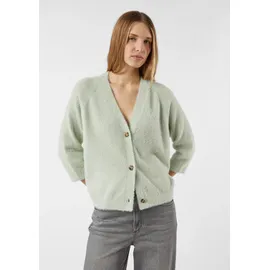 Comma, Cardigan Flauschiger Strickcardigan Grün 32