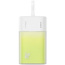 OEM Baseus Popsicle Powerbank 5200 mAh (5, 9, 12 V), Halbtransparentes Design mit Farbverlauf grün