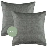 Esprit Renforcé Kissenbezüge und Bettwäsche HARP Anthrazit 40 x 40 cm 2er Pack - Grau