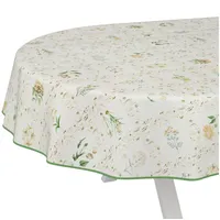 ANRO Wachstuchtischdecke Oval 180 x 140 cm Beige