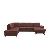 meinSofa Wohnlandschaft Leder lila