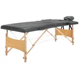 vidaXL Massagetisch mit 2 Zonen Holzrahmen Anthrazit 186×68 cm