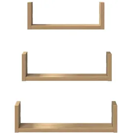 vidaXL Wandregal 3 Stk 40 x 20 x 10 cm Braun