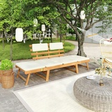 vidaXL Gartenbank 190 x 66 x 75 cm braun