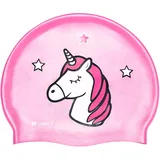 ZABERT C600 Rosa Einhorn Kinder Mädchen Badekappe Silikon Badekappen Wasserdicht schwimmhaube badehaube Bademütze