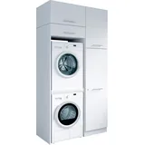 laundreezy Mehrzweckschrank-Set 118 x 238 x 68 cm Weiß