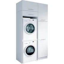 laundreezy Mehrzweckschrank-Set 118 x 238 x 68 cm Weiß