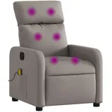 vidaXL Massagesessel Taupe Stoff