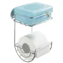 Wenko Toilettenpapierhalter mit Ablage Turbo-Loc