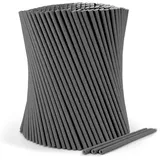 wisefood Papierstrohhalme Einweg - 2000 Stück Ø 6mm x 20cm - schwarz - einzeln verpackt - stabile Trinkhalme aus Papier, kompostierbar & biologisch abbaubar - 100% plastikfrei, umweltfreundlich
