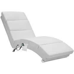 Relaxliege London Weiß mit Massage- & Heizfunktion