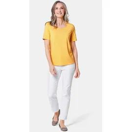 GOLDNER Knitterarmes Shirt mit Elasthan in zitronengelb | Gr.: 38