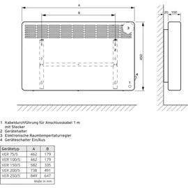 Vaillant VER 75/5 750 W Weiß