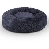 Bestlivings Haustierbett Fluffy Ø70cm Anthrazit Hundekissen Öko-Tex Hundebett Katzenbett