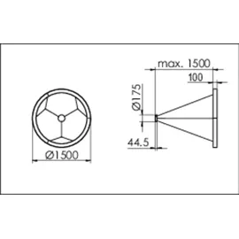 Ridi SPC0630018 1-flg. 60 cm rund Aluminium weiß