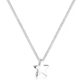 Elli Halskette Damen, Stern Schlicht Basic 925 Silber