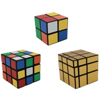 MEISHINE® 3 Pack Zauberwürfel Set 2x2x2 3x3x3 Magic Cube,Golden Mirror Cube Geschwindigkeit Cube Speed Puzzle Cube