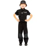 amscan kinderkostüm Polizei-Polyester schwarz 8-10 Jahre