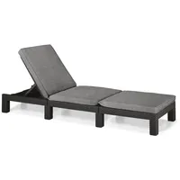ALLIBERT Sonnenliege Daytona anthrazit - Rattanoptik, wetterfest, Garten, Outdoor
